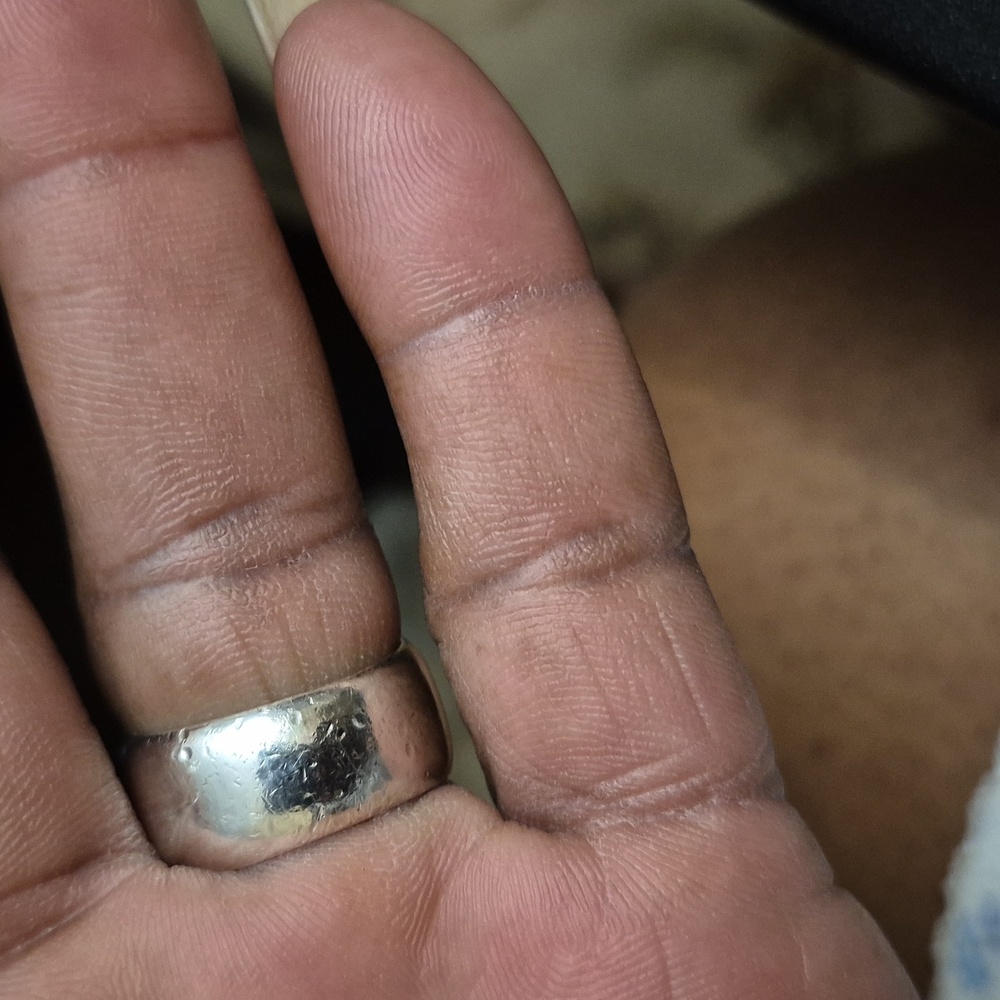 Sterling Silver And 14k Gold Smoked Topez Ring. - Picture 2 of 9